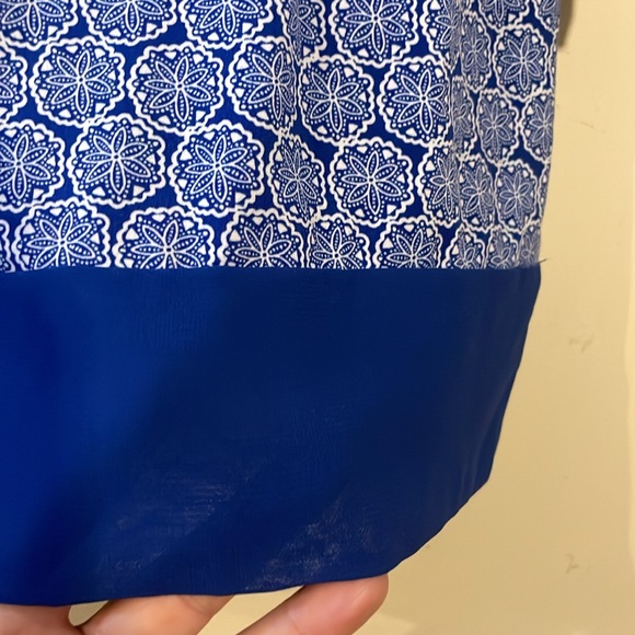 Chico’s Blue Blouse Top Size 2 Large - Picture 10 of 16